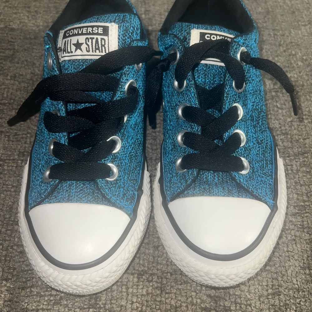 Converse Kids Teal and Black Sneakers